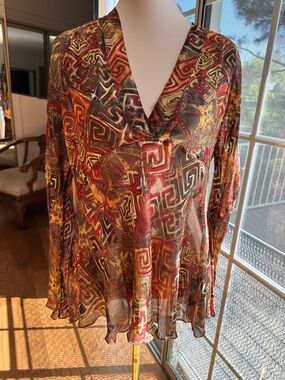 Chico’s 100% silk tunic Chicos size 2 ( large , extra large )
